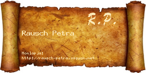 Rausch Petra névjegykártya